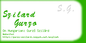 szilard gurzo business card